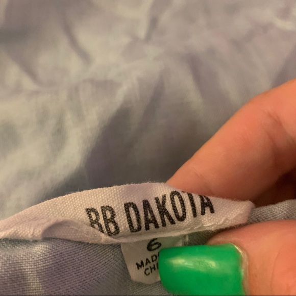 denim chambray wrap mini skirt - Picture 3 of 4